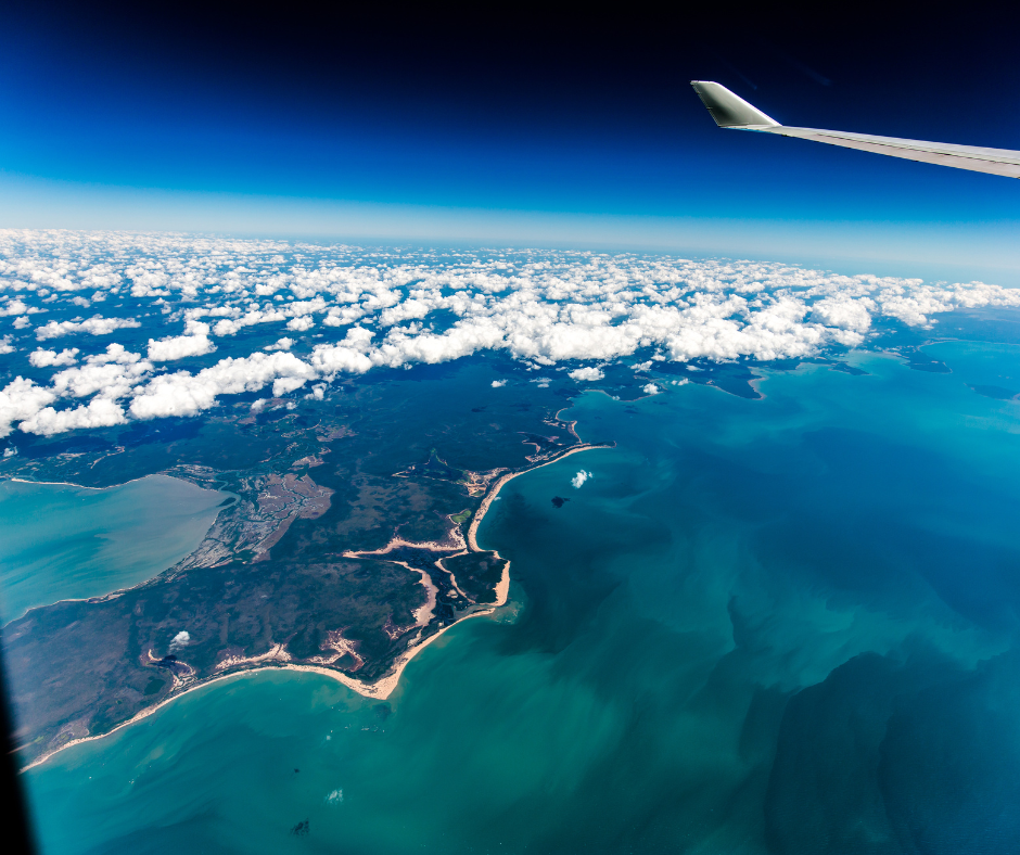 flying over australia