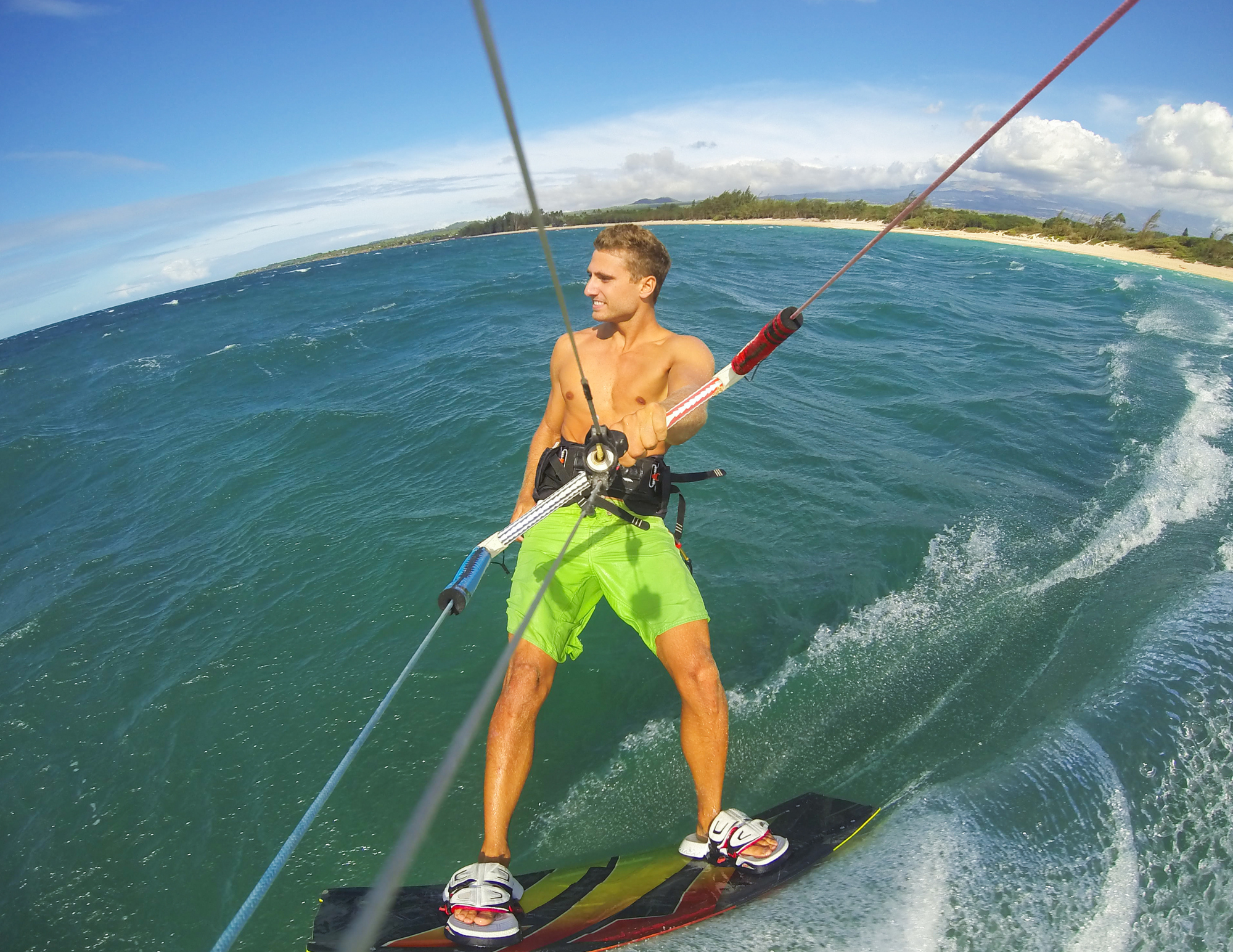 kiteboarding with a gopro